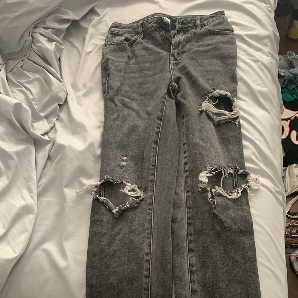 pacSun dark gray ripped jeans